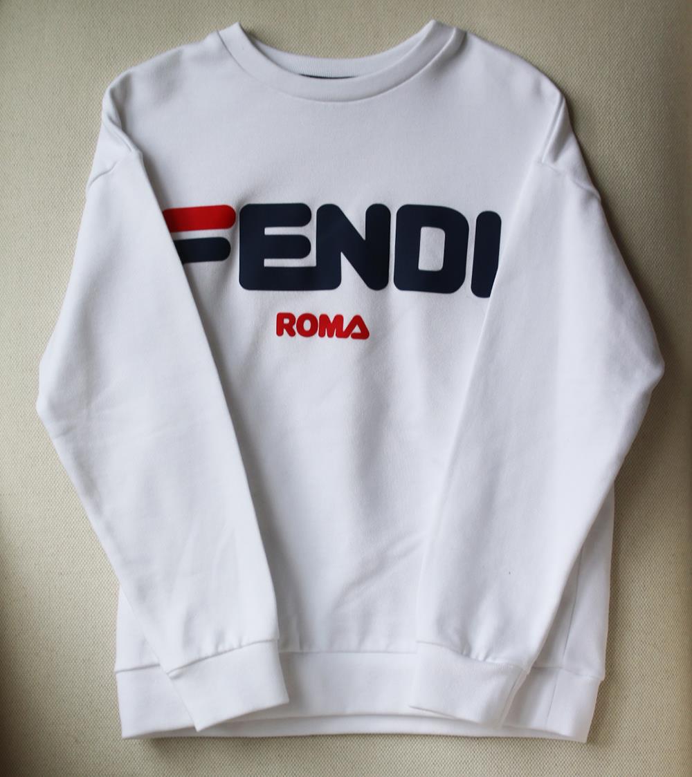 FENDI KIDS UNISEX LOGO PRINT COTTON SWEATSHIRT 6 YEARS