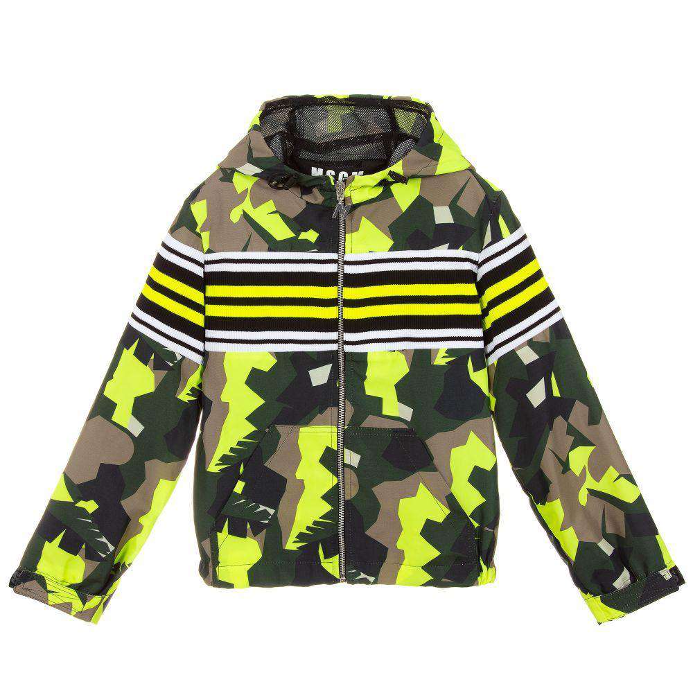 MSGM KIDS BOYS CAMOUFLAGE JACKET 4 YEARS