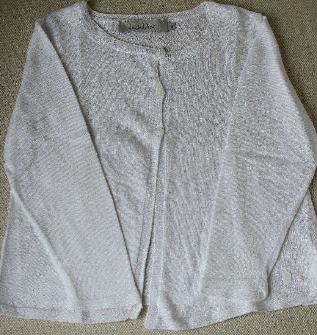 BABY DIOR IVORY WHITE KNIT CARDIGAN 18 MONTHS