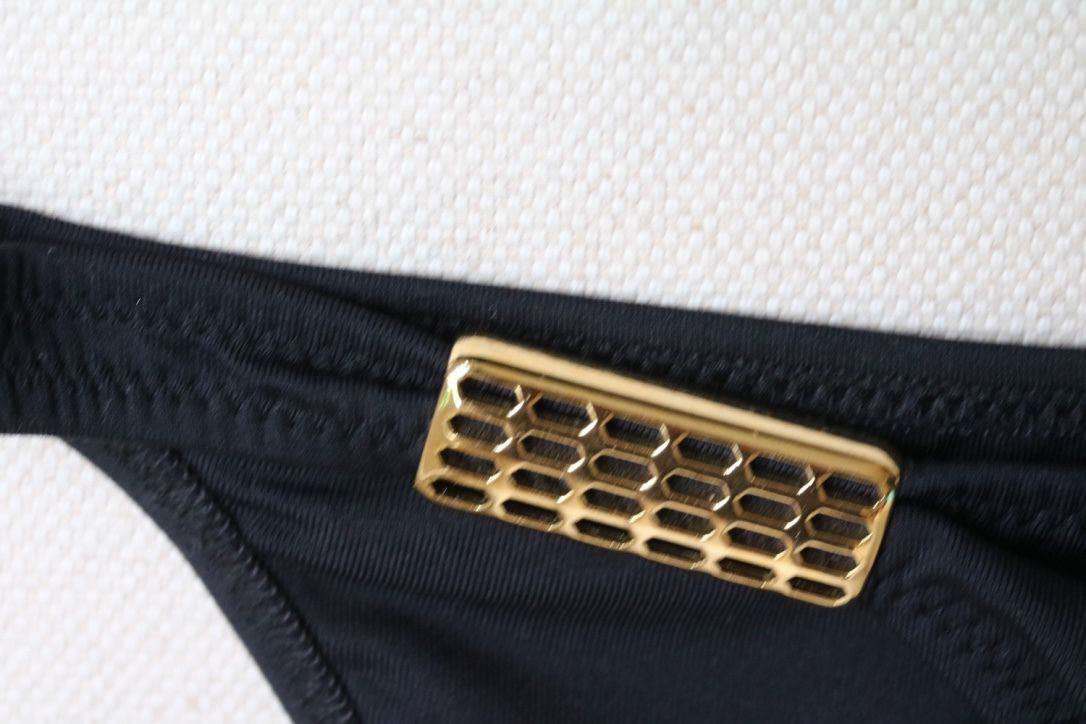 MELISSA ODABASH BLACK CHAIN BIKINI UK 8/10