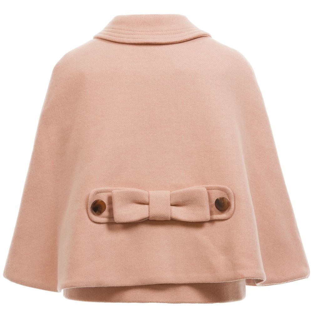HUCKLEBONES LONDON GIRLS PINK WOOL CAPE 2 YEARS