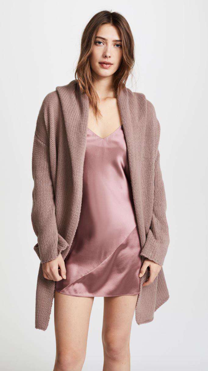 THEPERFEXT LONG SLEEVE CASHMERE CARDIGAN XSMALL