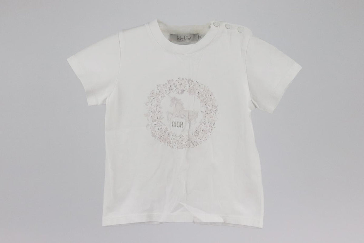 CHRISTIAN DIOR BABY GIRLS COTTON T-SHIRT 18 MONTHS