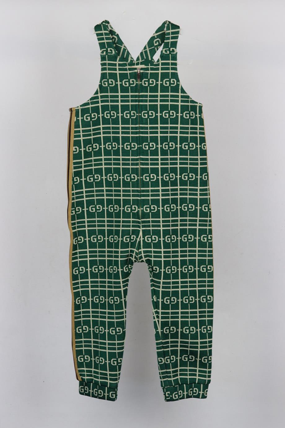 GUCCI KIDS UNISEX GG COTTON DUNGAREES 36 MONTHS