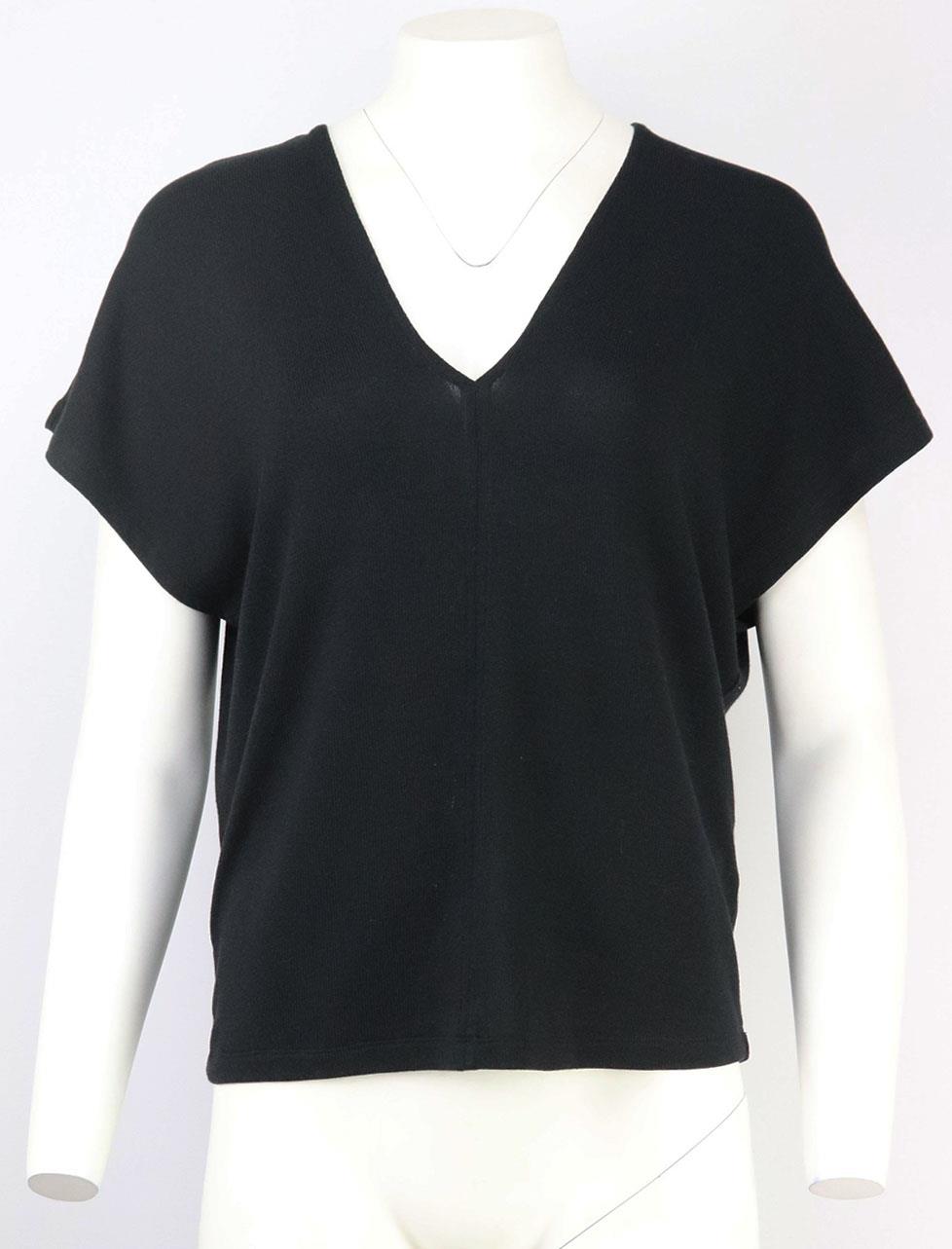 VINCE RIBBED COTTON BLEND VEST SMALL
