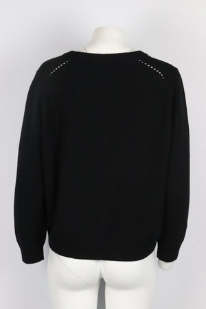CELINE EMBROIDERED CASHMERE SWEATER LARGE