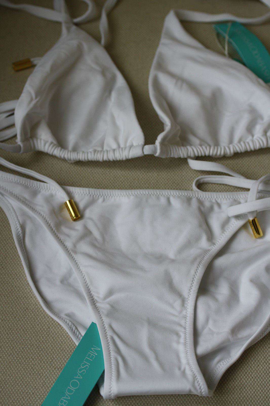 MELISSA ODABASH WHITE MAUI CORSICA BIKINI UK 8/10