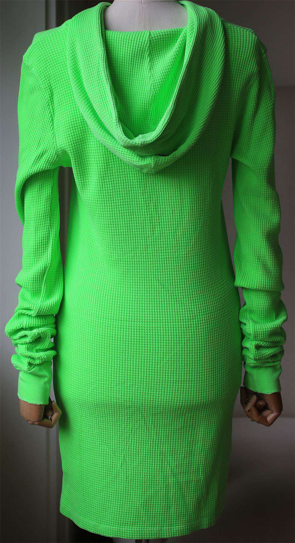 COTTON CITIZEN MONACO THERMAL HOODIE DRESS SMALL