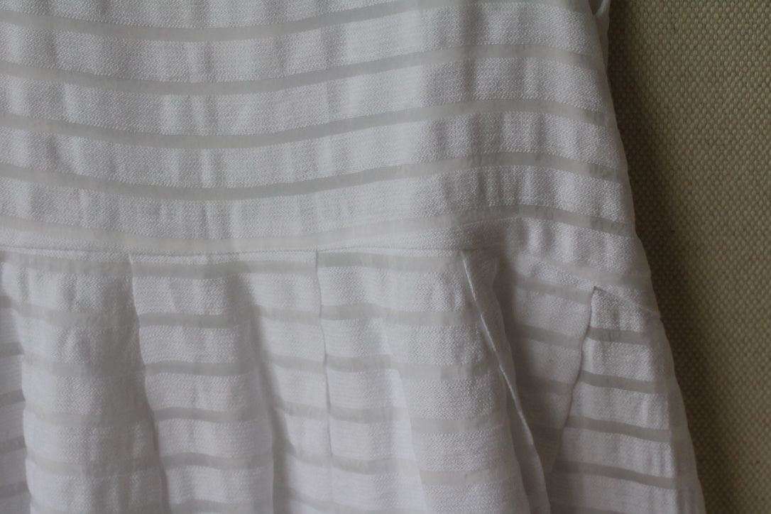TARTINE ET CHOCOLAT BABY GIRLS WHITE STRIPED ORGANZA DRESS 4 YEARS