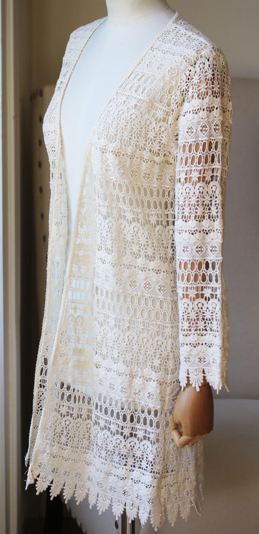 MELISSA ODABASH CAROLINE CROCHET COTTON ROBE SMALL