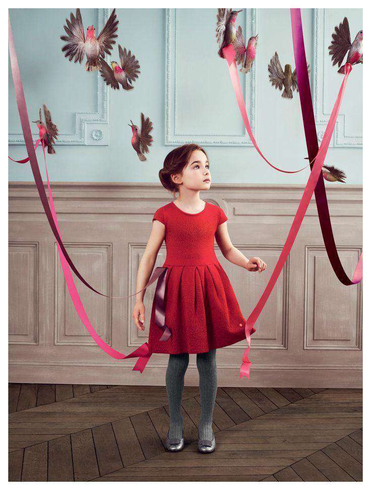 BABY DIOR RED KNITTED DRESS AND CARDIGAN 2 YEARS