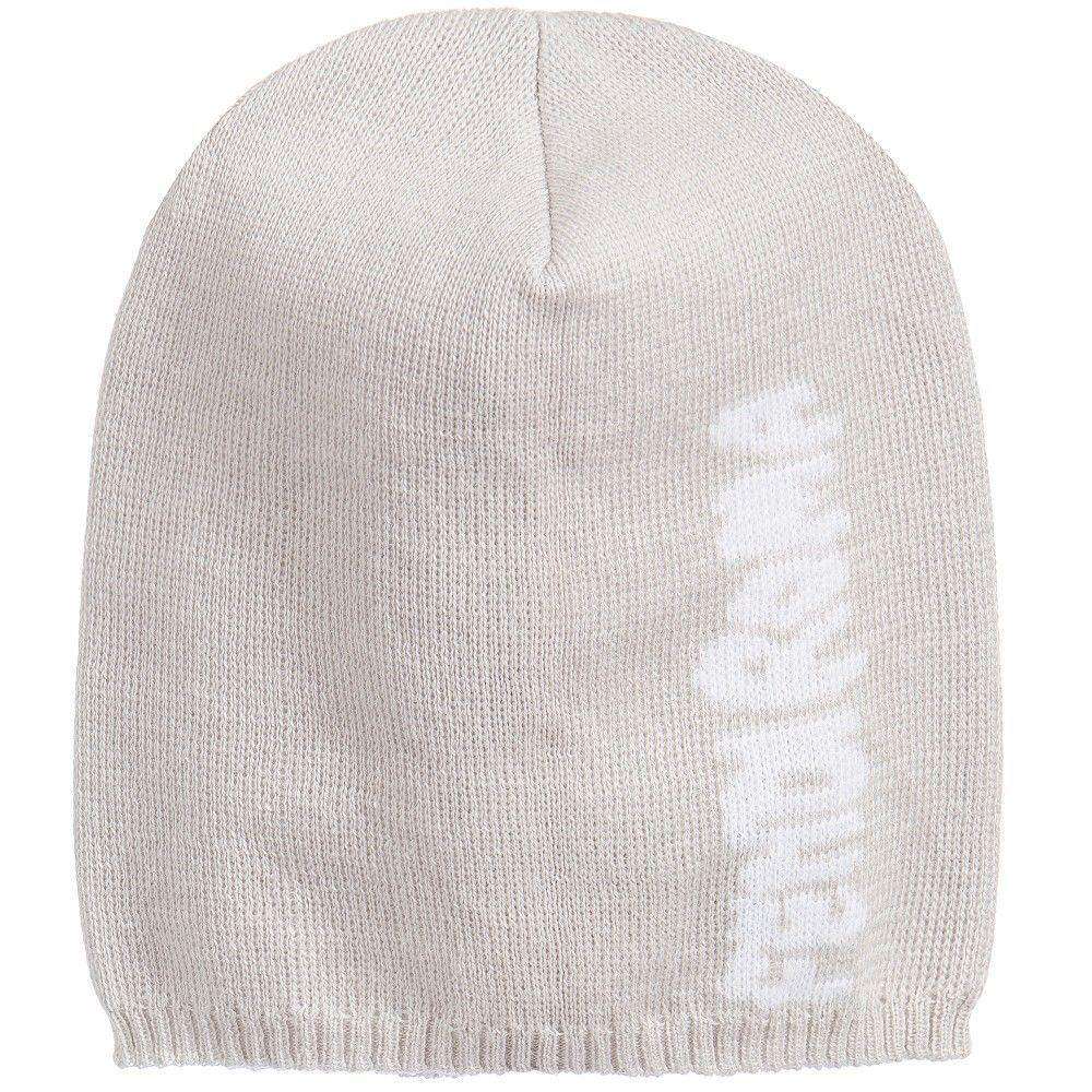 FENDI BABY PALE GREY KNITTED ROMA LOGO HAT 6-12 MONTHS