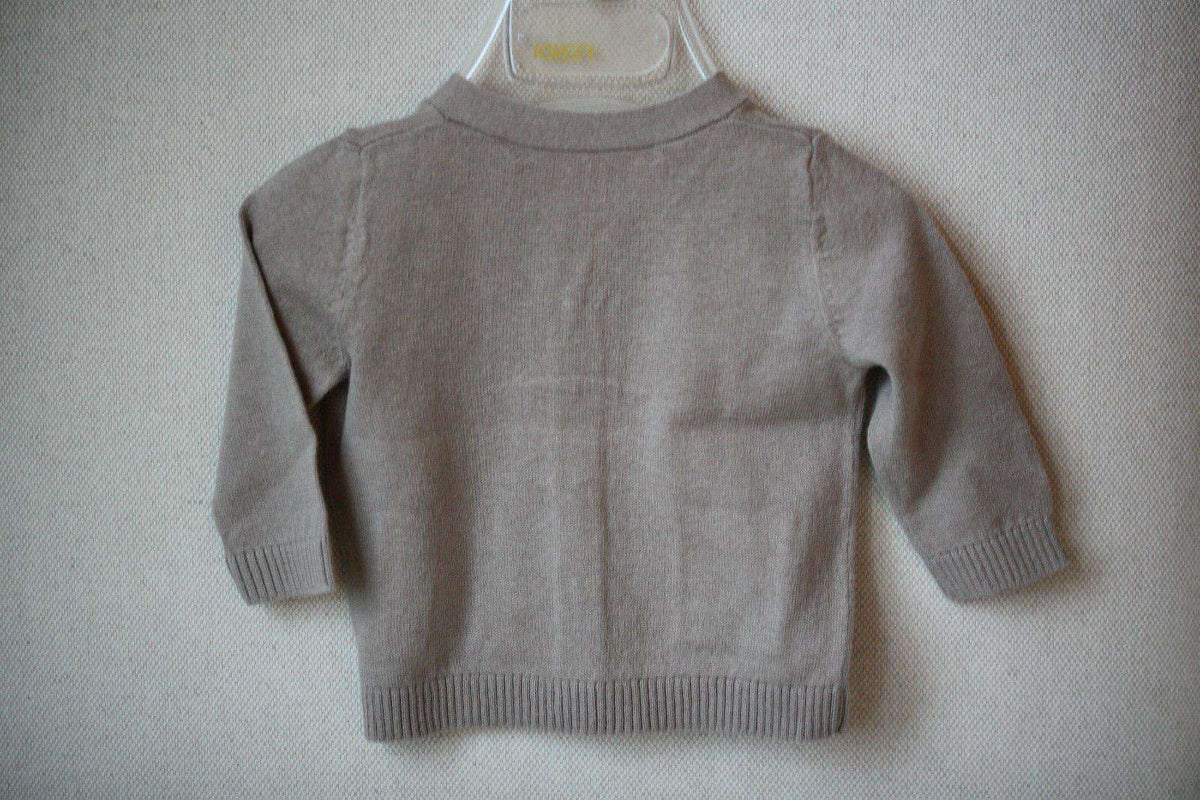 BONPOINT BABY BEIGE COTTON CARDIGAN 3 MONTHS