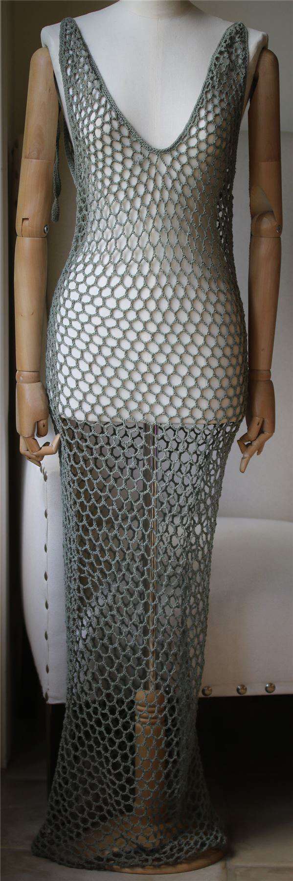 ANDI BAGUS BOWIE CROCHET MAXI DRESS ONE SIZE