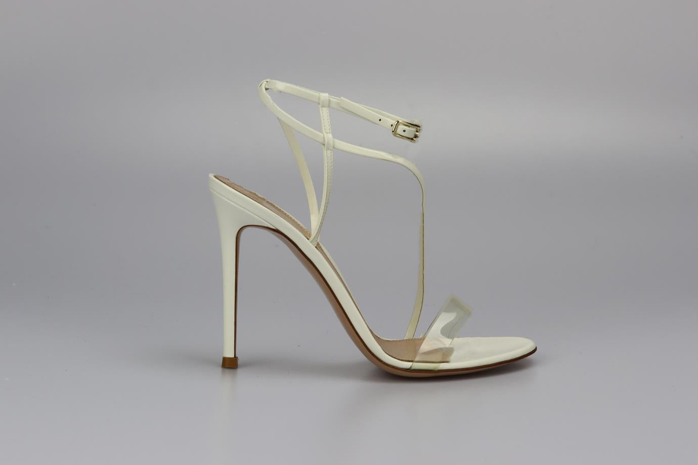 GIANVITO ROSSI PVC AND PATENT LEATHER SANDALS EU 38 UK 5 US 8