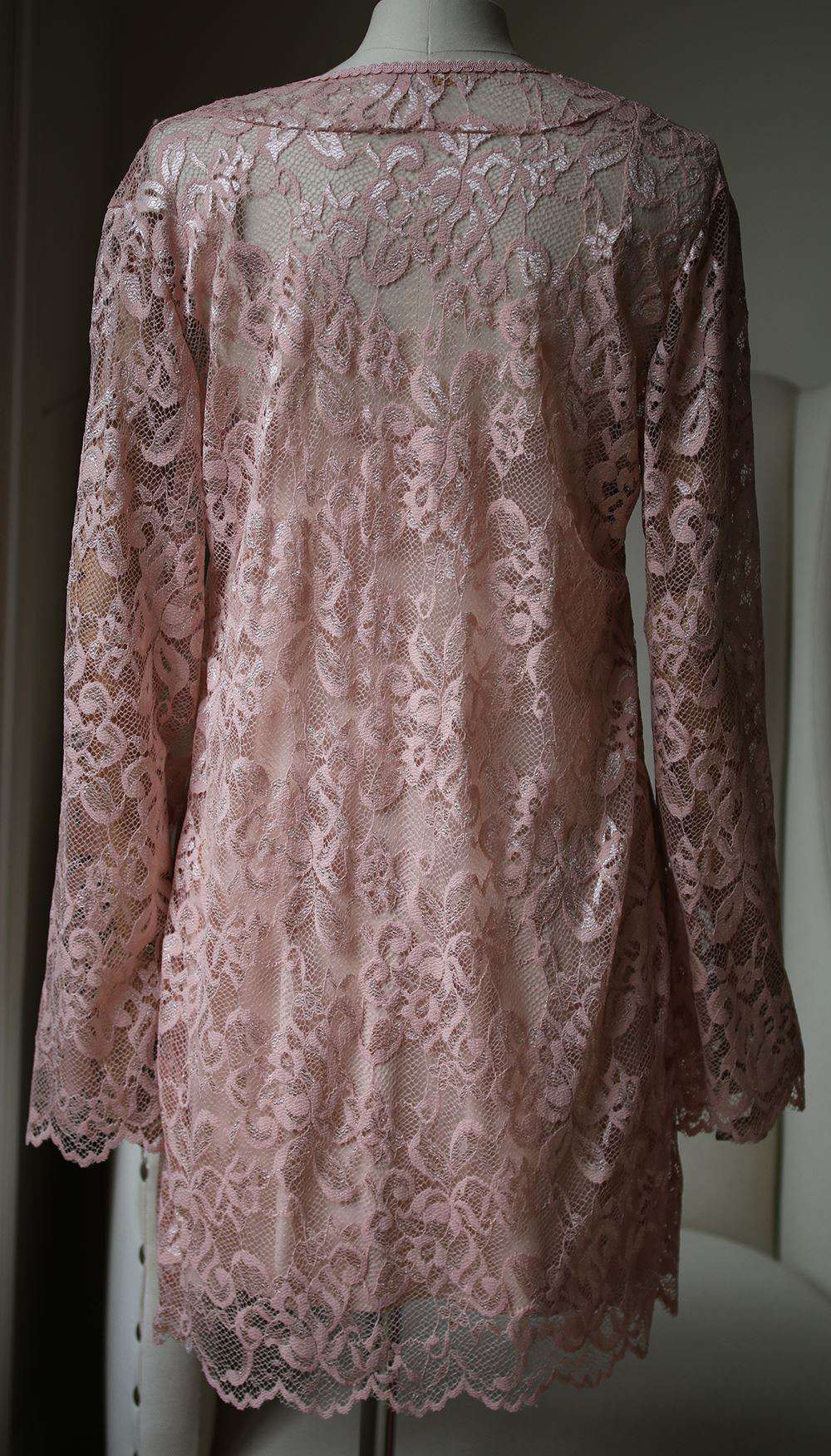 MELISSA ODABASH WELCH LACE V-NECK DRESS MEDIUM
