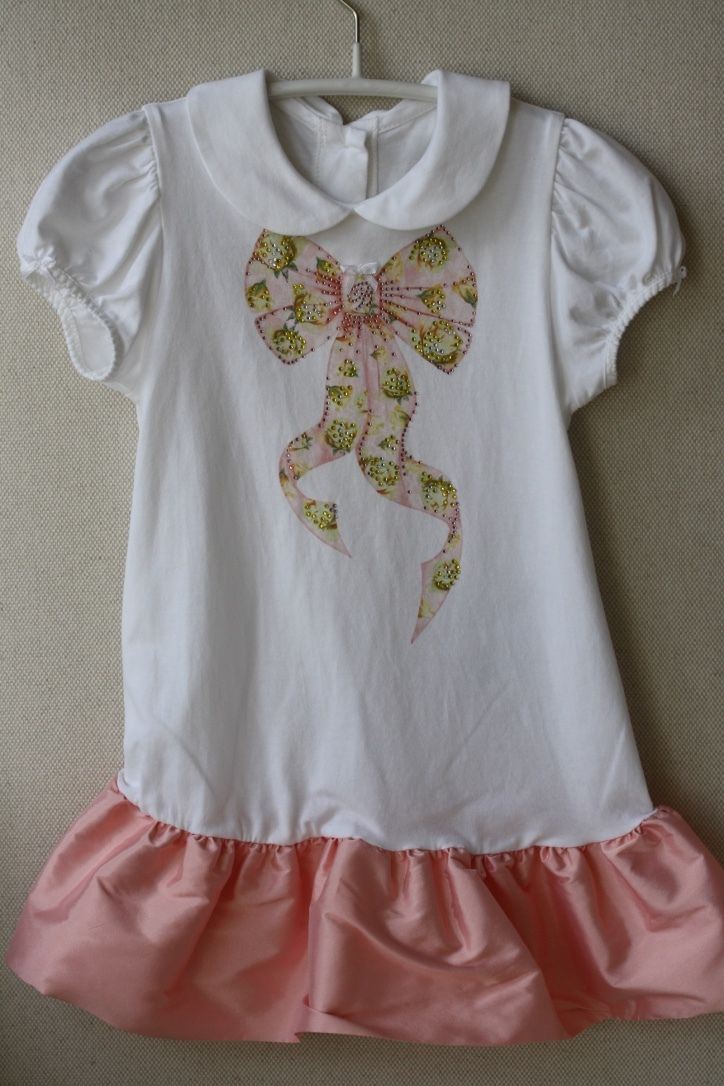 MISS BLUMARINE BABY BOW PRINT DRESS 18 MONTHS