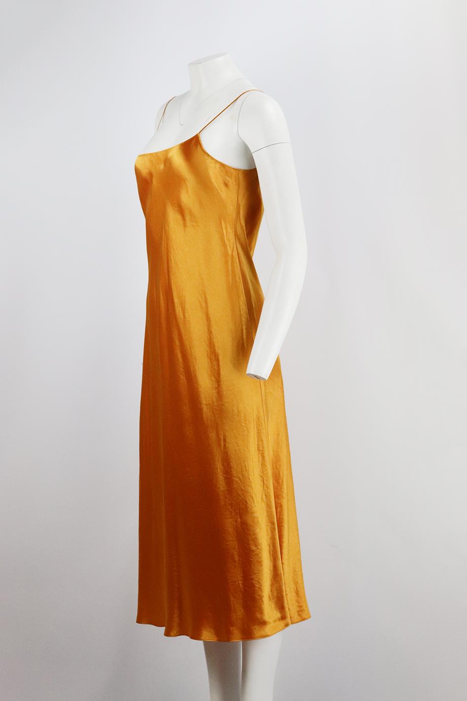 VINCE SATIN MIDI DRESS LARGE