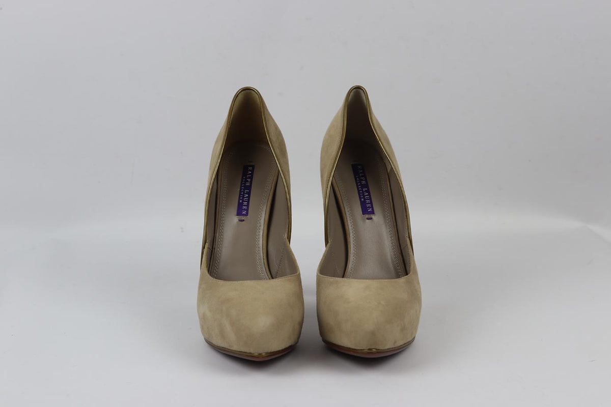 RALPH LAUREN PURPLE LABEL SUEDE PLATFORM PUMPS EU 39.5 UK 6.5 US 9.5