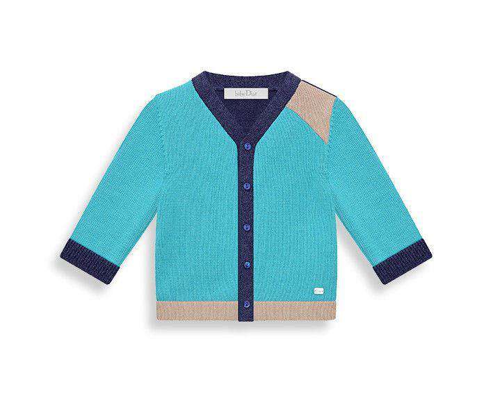 BABY DIOR WOOL AND CASHMERE TRICOT KNIT CARDIGAN 6 MONTHS