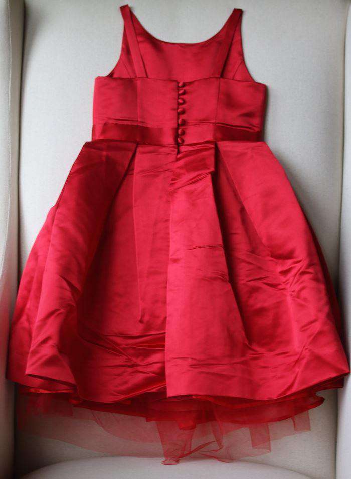 POLO RALPH LAUREN GIRLS RED SILK SATIN DRESS 4 YEARS
