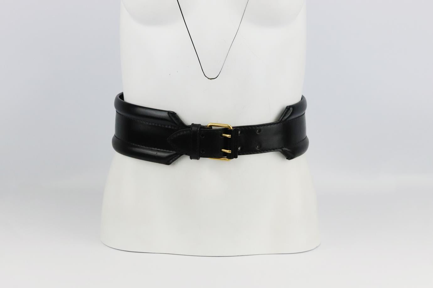 ALEXANDER MCQUEEN LEATHER WAIST BELT