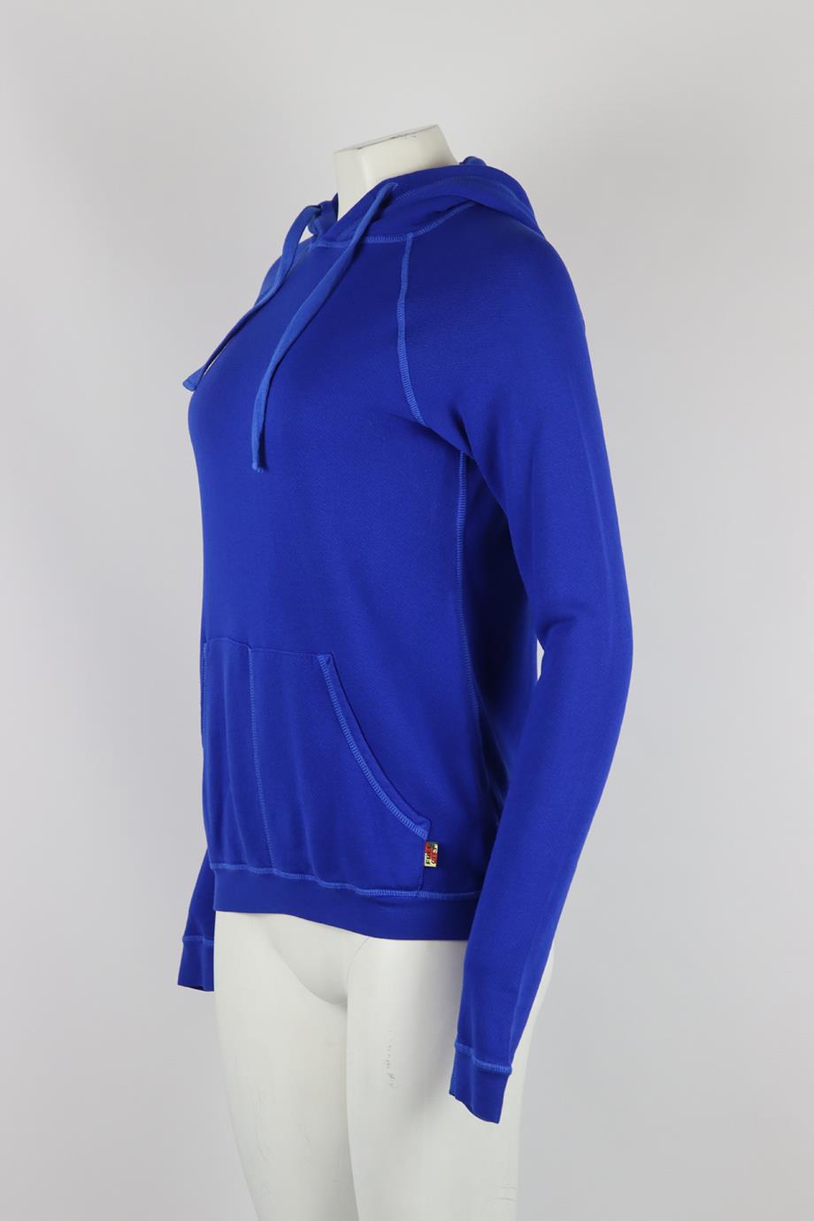 FREE CITY PRINTED COTTON JERSEY HOODIE SMALL