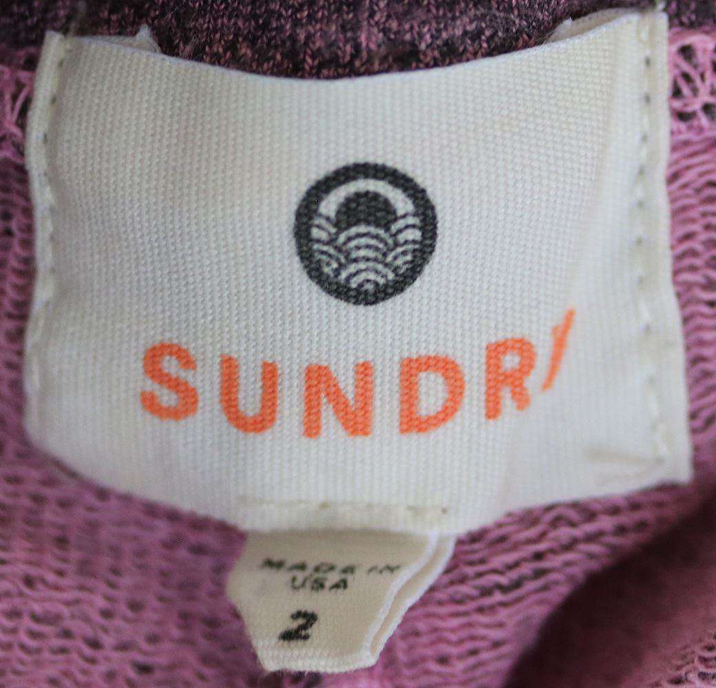 SUNDRY COZY STRIPE PURPLE SWEATPANTS MEDIUM