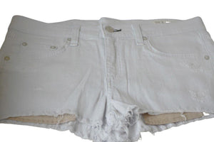 RAG AND BONE MILA TATTERED ARCTIC DENIM SHORTS W27 UK 8/10