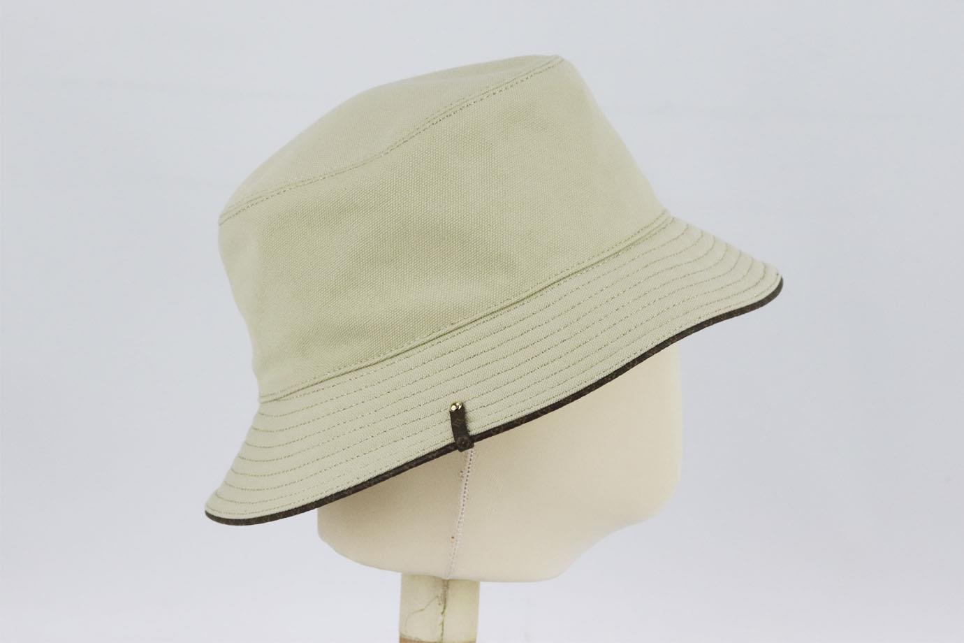 Louis Vuitton Monogram Applqiuéd Cotton Canvas Bucket Hat Small at