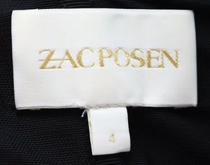 ZAC POSEN STRAPLESS STRETCH WOVEN MINI DRESS US 4 UK 8