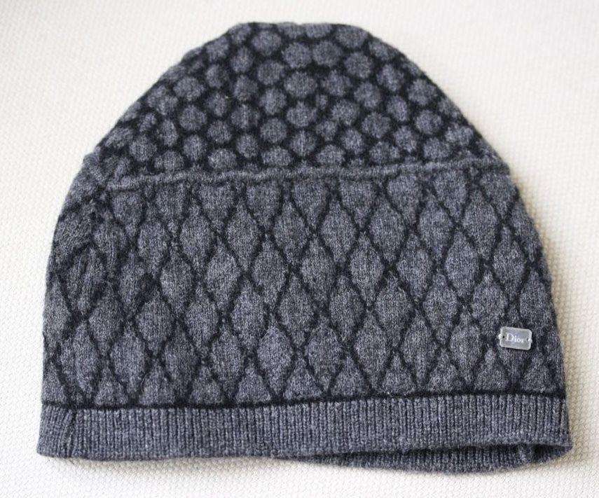 BABY DIOR GREY KNIT HAT 6-12 MONTHS