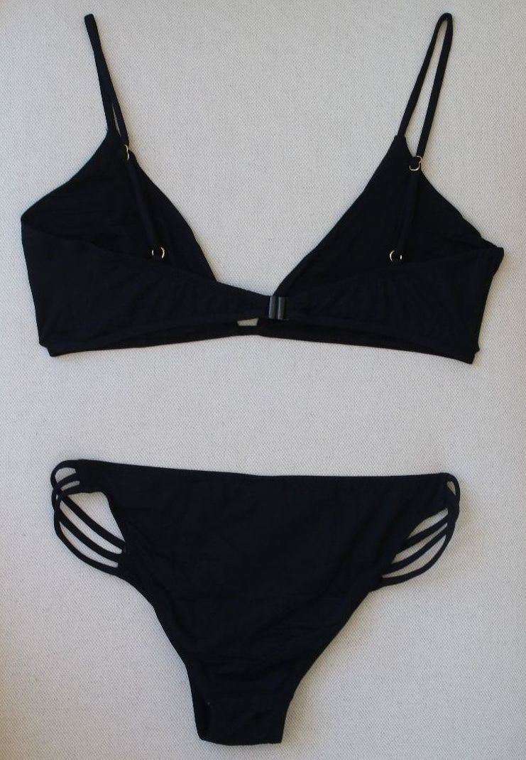 MELISSA ODABASH BALI BLACK TRIANGLE BIKINI UK 10/16