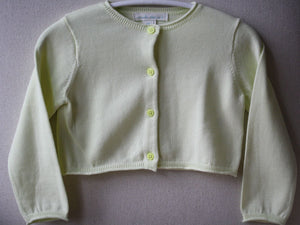 MARIE CHANTAL BABY COTTON LIME CARDIGAN 18 MONTHS