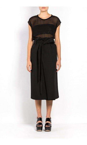 AVELON SILK SHEER BLACK TOP MEDIUM