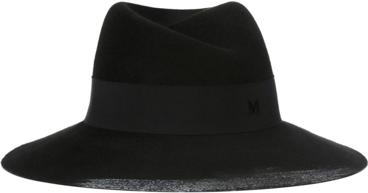 MAISON MICHEL HENRIETTA PAINT BRIM RABBIT-FUR FELT HAT MEDIUM