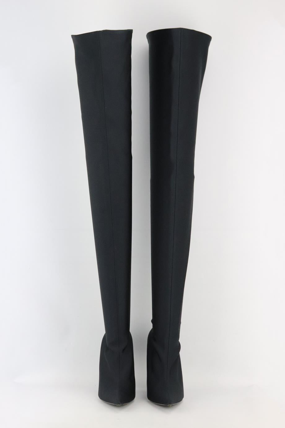 BALENCIAGA KNIFE STRETCH JERSEY OVER THE KNEE BOOTS EU 37.5 UK 4.5 US 7.5