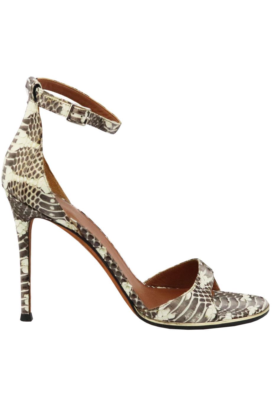 GIVENCHY SNAKESKIN EFFECT LEATHER SANDALS EU 38 UK 5 US 8