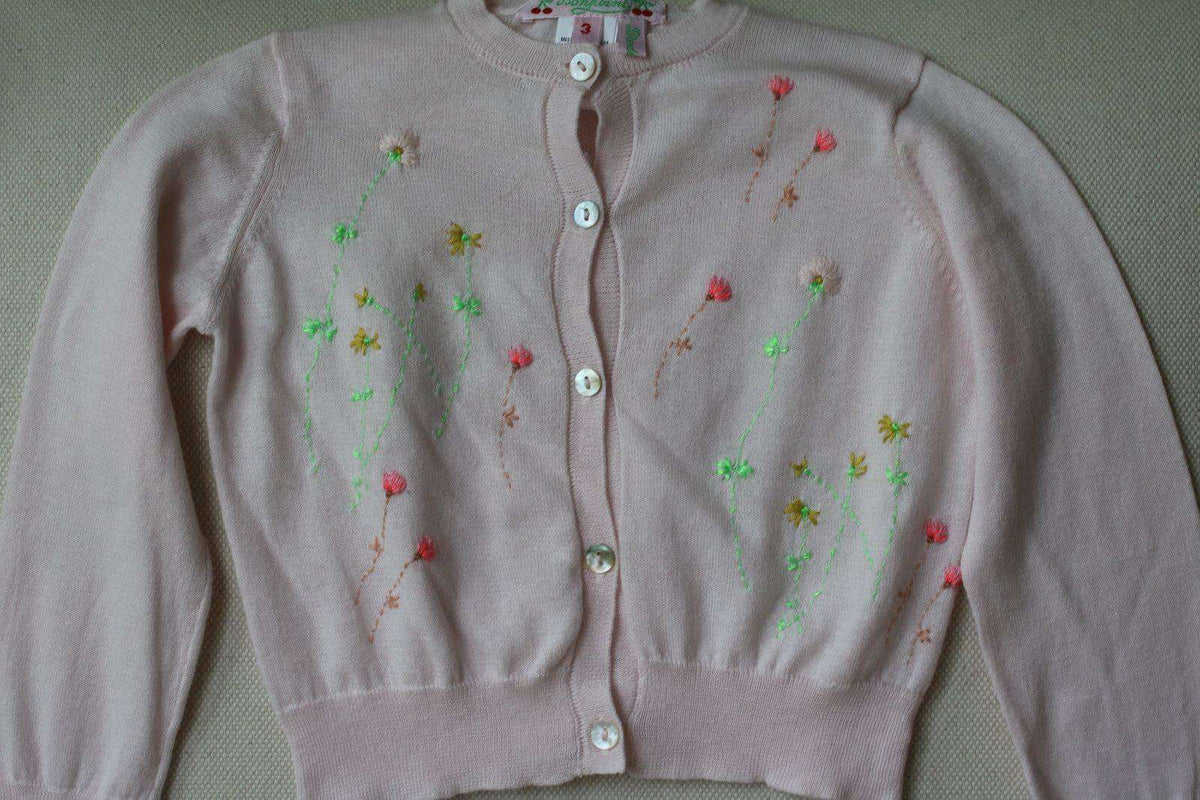 BONPOINT BABY GIRLS EMBROIDERED CARDIGAN 3 YEARS