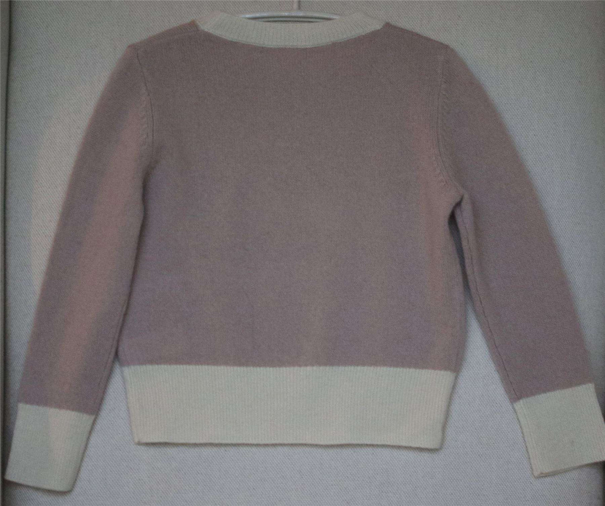 BONPOINT GIRLS POWDER PINK CHERRY SWEATER 4 YEARS