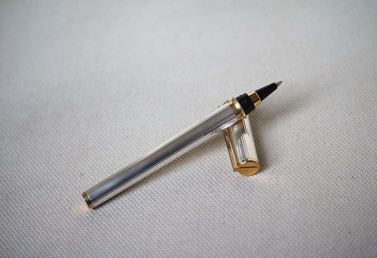 S.T. DUPONT SILVER AND GOLD PLATED BALLPOINT PEN