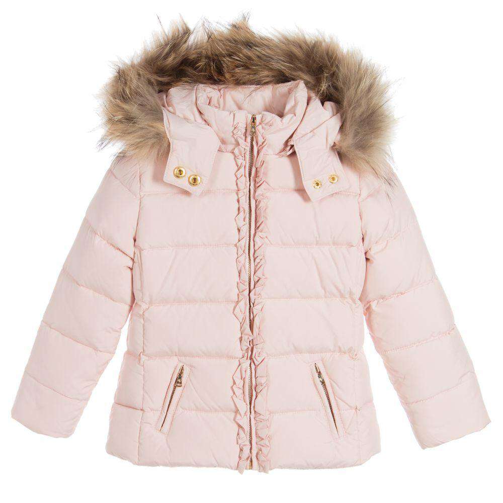 TARTINE ET CHOCOLAT GIRLS PINK DOWN PADDED JACKET 5 YEARS