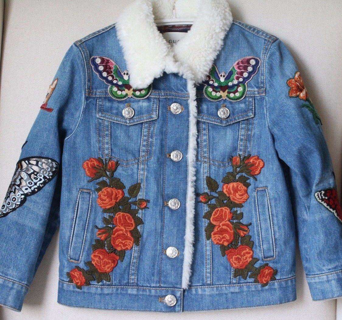 GUCCI BABY PINK GIRLS DENIM JACKET 4 YEARS