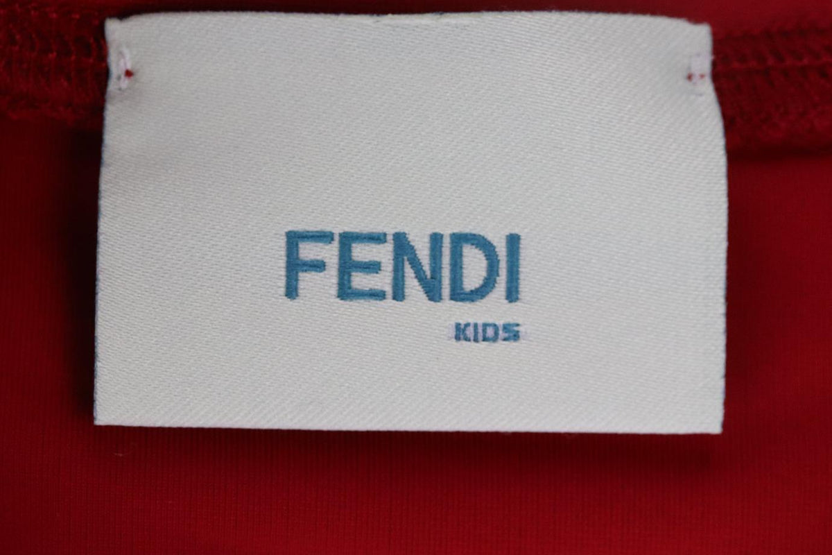 FENDI KIDS GIRLS FF STRETCH CROP TOP 6 YEARS