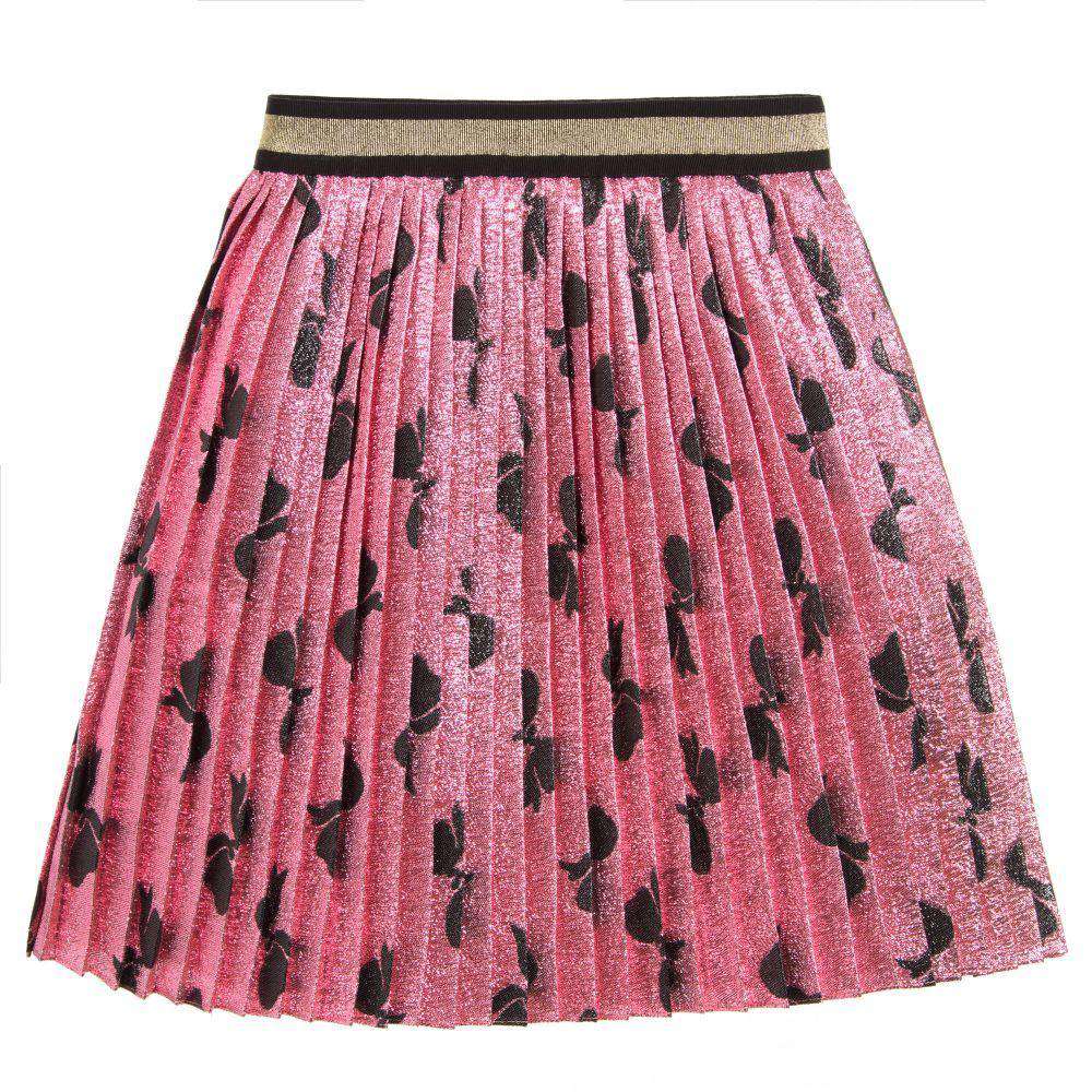 GUCCI GIRLS PINK SILK LUREX SKIRT 5 YEARS