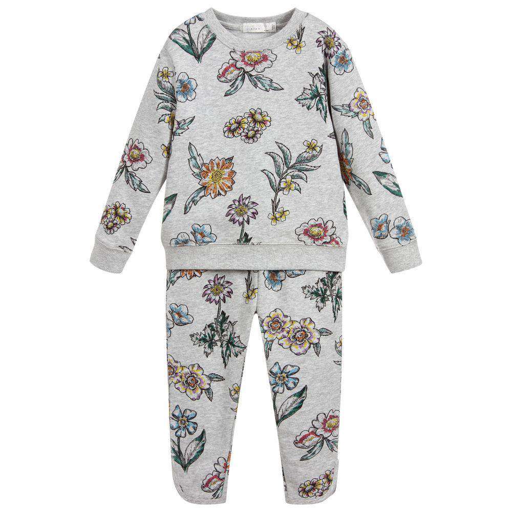 STELLA MCCARTNEY KIDS GIRLS FLORAL PRINT COTTON TRACKSUIT 5 YEARS
