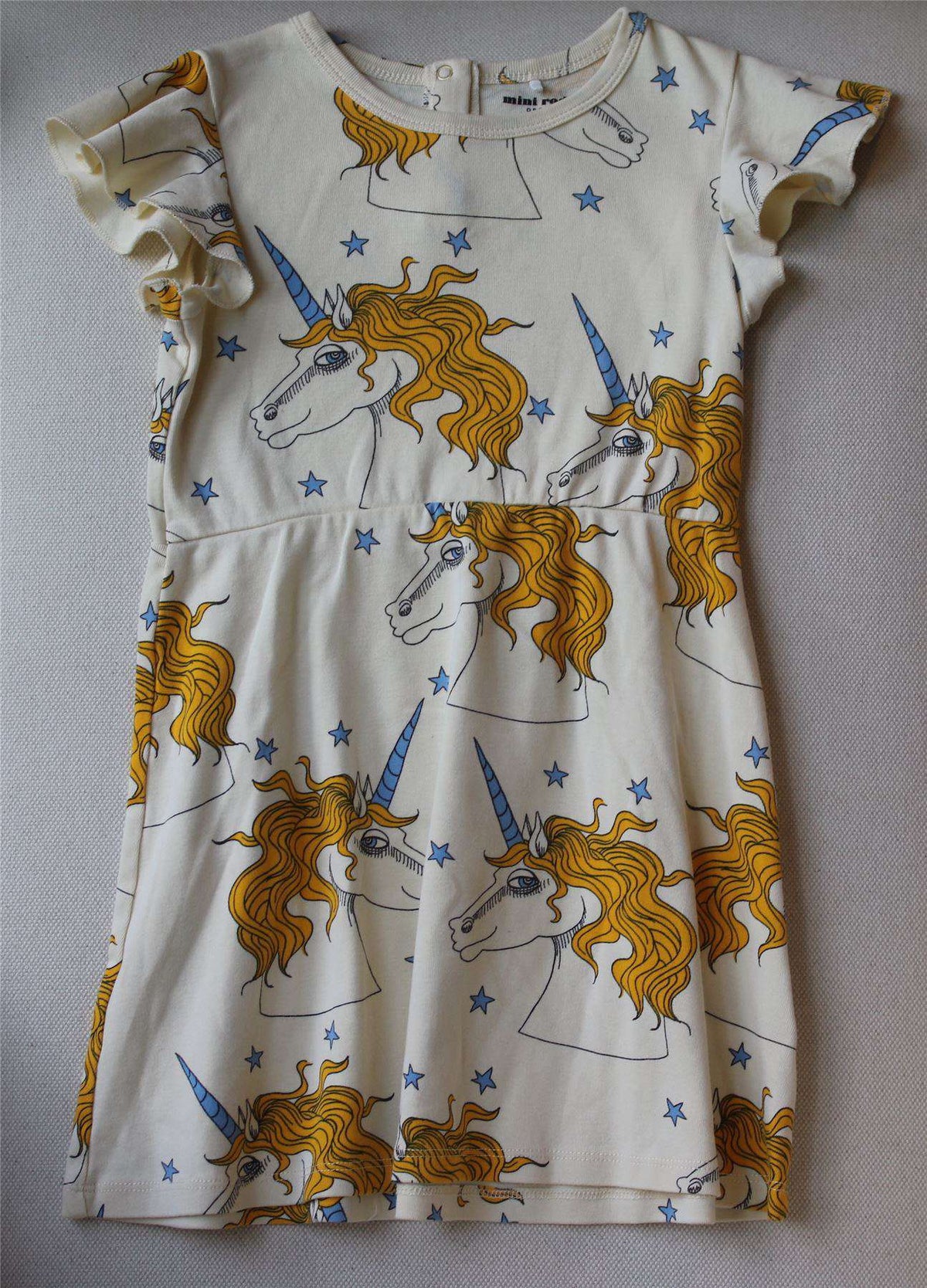 MINI RODINI GIRLS UNICORN PRINT DRESS 3-4 YEARS