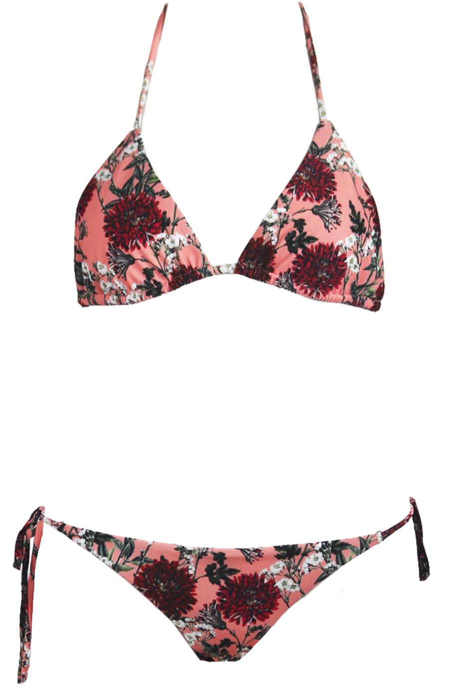 BEACH RIOT FLORAL PRINT TRIANGLE BIKINI SMALL/MEDIUM