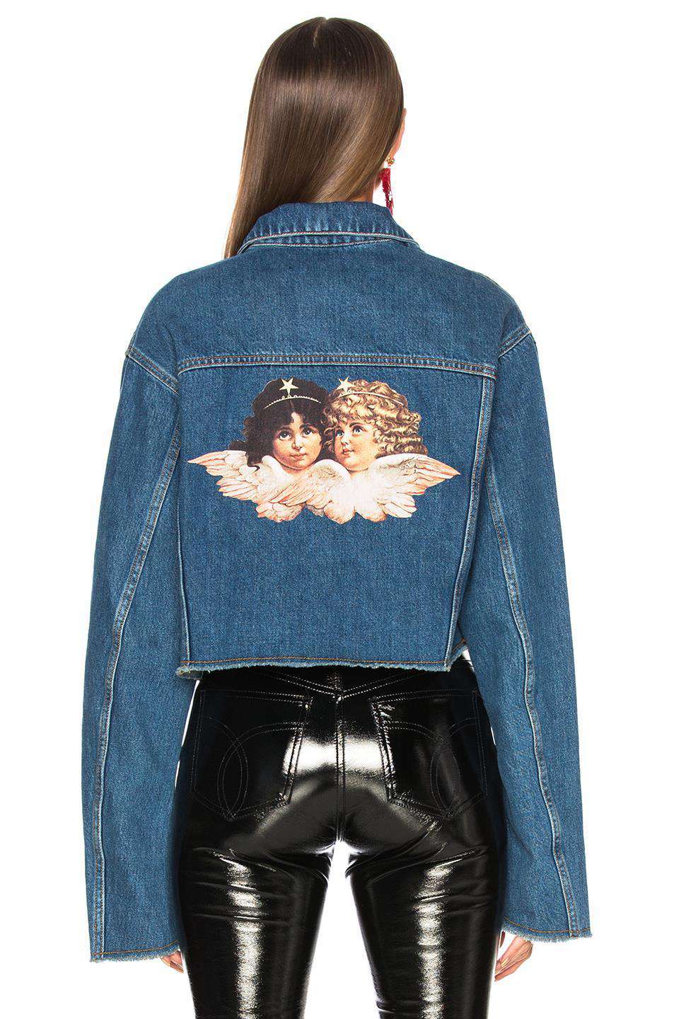 FIORUCCI BERTY CROPPED DENIM JACKET MEDIUM