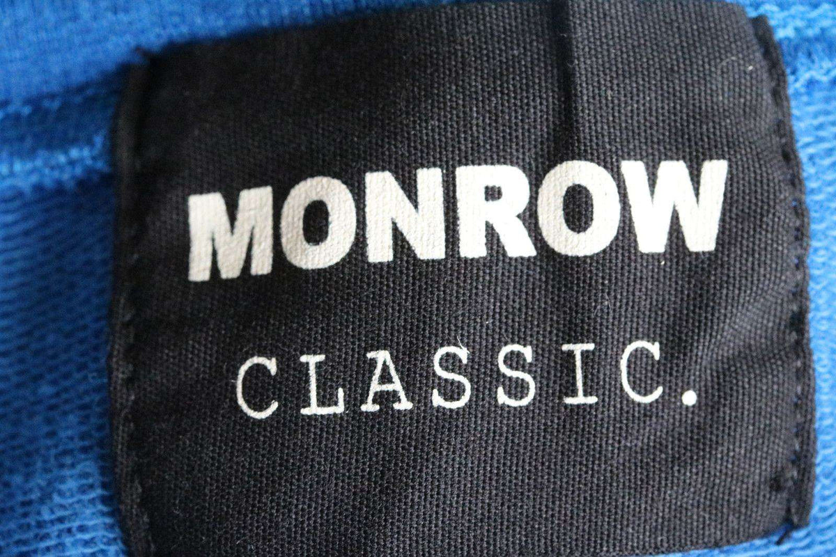 MONROW CLASSIC BLUE COTTON-BLEND SWEATER MEDIUM